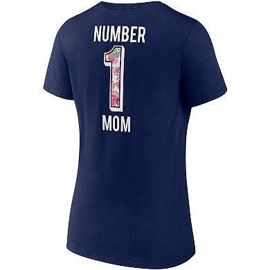 Women's Fanatics Branded Navy New England Patriots Team Mother's Day V-Neck T-Shirt