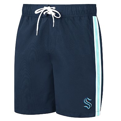 Men's G-III Sports by Carl Banks Deep Sea Blue Seattle Kraken Sand Beach Swim Shorts