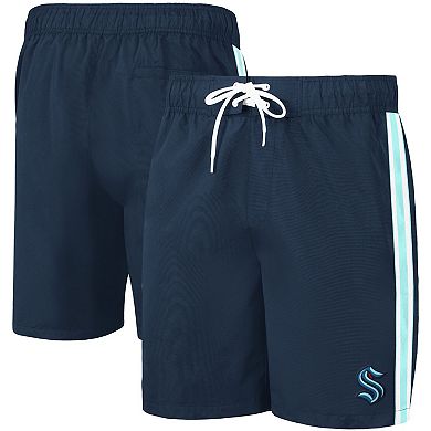 Men's G-III Sports by Carl Banks Deep Sea Blue Seattle Kraken Sand Beach Swim Shorts