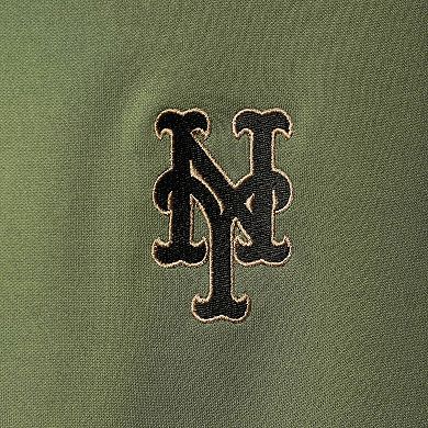 Men's Levelwear Olive New York Mets Delta Pursue Quarter-Zip Jacket