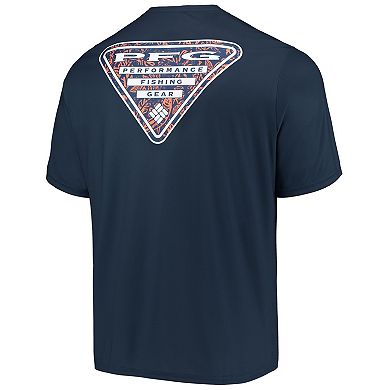 Men's Columbia Navy Auburn Tigers Terminal Tackle Omni-Shade T-Shirt