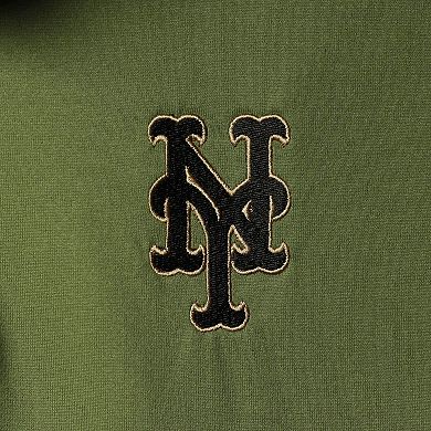 Men's Levelwear Olive New York Mets Delta Sector Raglan Polo