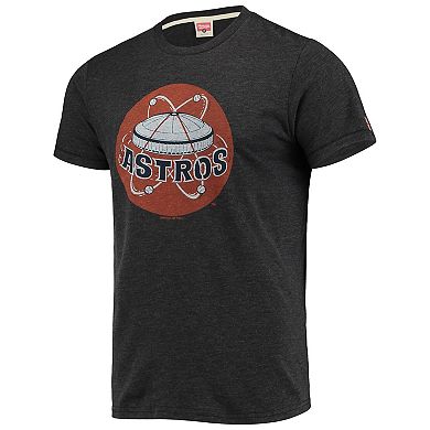 Men's Homage Charcoal Houston Astros Hand-Drawn Logo Tri-Blend T-Shirt