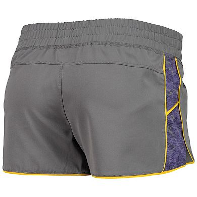 Women's Colosseum Gray/Purple LSU Tigers Pamela Lined Shorts