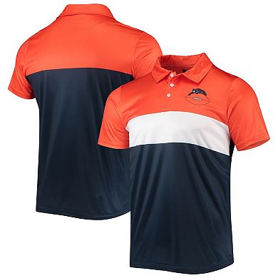 Men's FOCO Orange/Navy Chicago Bears Retro Colorblock Polo
