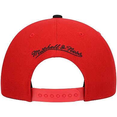Men's Mitchell & Ness Red/Black Miami Heat Hardwood Classics Team Two-Tone 2.0 Snapback Hat