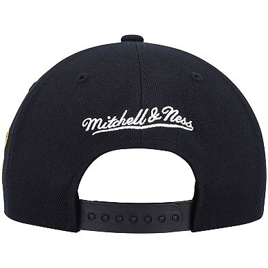Men's Mitchell & Ness Black Cleveland Cavaliers Hardwood Classics Script 2.0 Snapback Hat