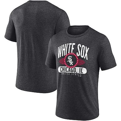 Men's Fanatics Branded Heathered Charcoal Chicago White Sox Badge of Honor Tri-Blend T-Shirt