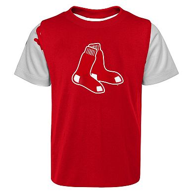 Newborn & Infant Red/Navy Boston Red Sox Pinch Hitter T-Shirt & Shorts Set
