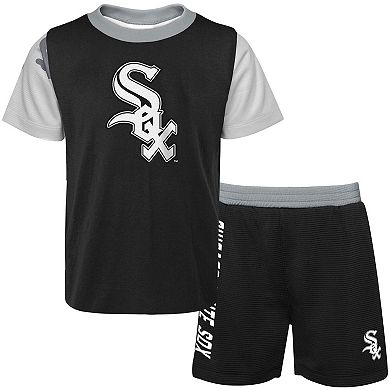 Newborn & Infant Black/ Chicago White Sox Pinch Hitter T-Shirt & Shorts Set