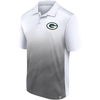 Men's Fanatics Branded White/Gray Green Bay Packers Parameter Polo