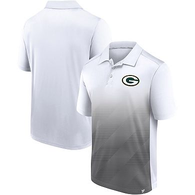 Men's Fanatics Branded White/Gray Green Bay Packers Parameter Polo