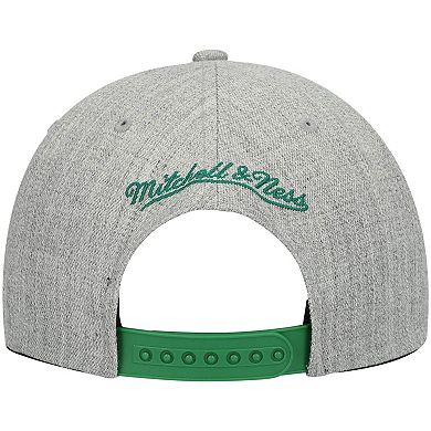Men's Mitchell & Ness Heathered Gray Dallas Mavericks Hardwood Classics Team 2.0 Snapback Hat