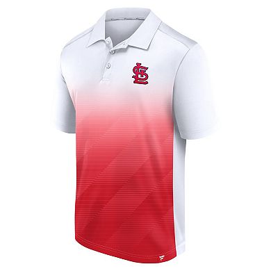 Men's Fanatics Branded White/Red St. Louis Cardinals Iconic Parameter Sublimated Polo