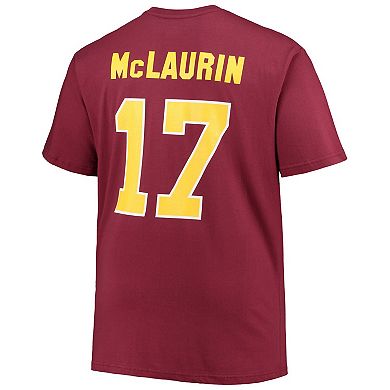 Men's Fanatics Branded Terry McLaurin Burgundy Washington Commanders Big & Tall Player Name & Number T-Shirt