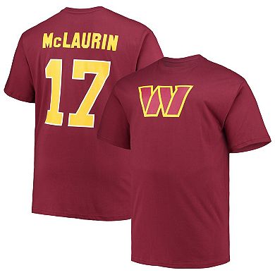 Men's Fanatics Branded Terry McLaurin Burgundy Washington Commanders Big & Tall Player Name & Number T-Shirt