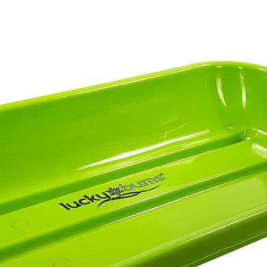 Lucky Bums Snow Kids 48 Inch 1 Person Plastic Toboggan Sled w/ Pull Rope, Green