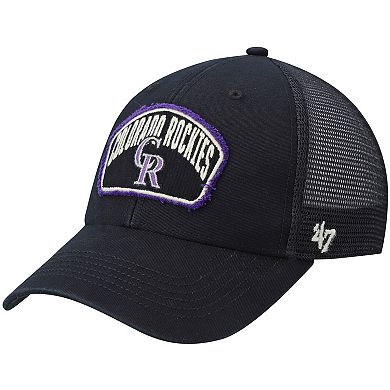 Men's '47 Black Colorado Rockies Cledus MVP Trucker Snapback Hat