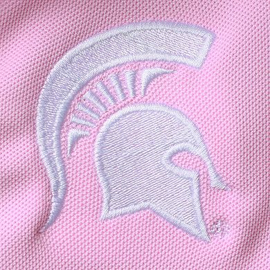 Infant Garb Pink Michigan State Spartans Caroline Cap Sleeve Polo Romper