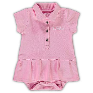 Infant Garb Pink LSU Tigers Caroline Cap Sleeve Polo Romper