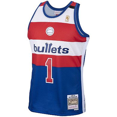 Men's Mitchell & Ness Rod Strickland Royal Washington Bullets 2001/02 Hardwood Classics Swingman Jersey