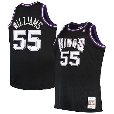 Men's Mitchell & Ness Jason Williams Black Sacramento Kings Big & Tall 2000/01 Hardwood Classics Swingman Jersey