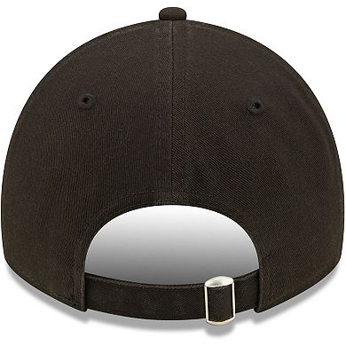 Women's New Era Black Miami Heat Mini Patch 9TWENTY Adjustable Hat