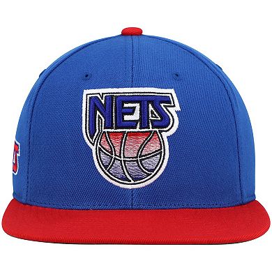 Men's Mitchell & Ness Blue/Red New Jersey Nets Hardwood Classics Core Side Snapback Hat