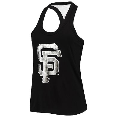 Women's The Wild Collective Black San Francisco Giants Tonal Athleisure Racerback Tank Top