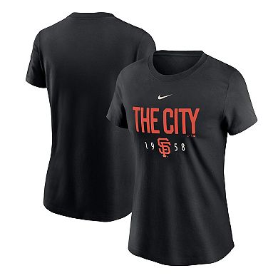 Women's Nike Black San Francisco Giants Local Team T-Shirt