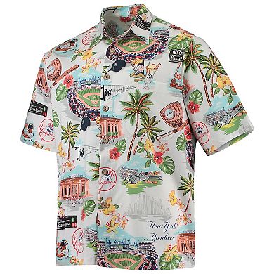 Men's Reyn Spooner White New York Yankees Scenic Button-Up Shirt