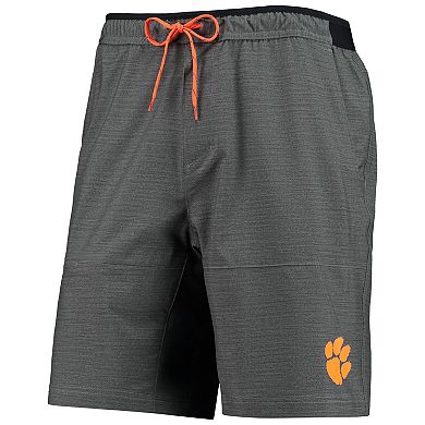 Men's Columbia Heathered Gray Clemson Tigers Twisted Creek Omni-Shield Shorts