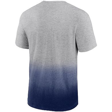 Men's Fanatics Branded Heathered Gray/Navy New England Patriots Team Ombre T-Shirt