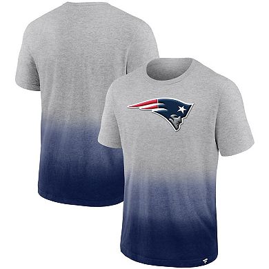 Men's Fanatics Branded Heathered Gray/Navy New England Patriots Team Ombre T-Shirt