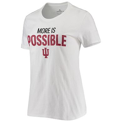 Women's adidas White Indiana Hoosiers More Is Possible T-Shirt