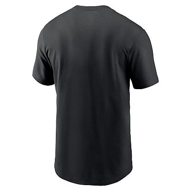 Men's Nike Black Milwaukee Brewers Camo Logo Team T-Shirt
