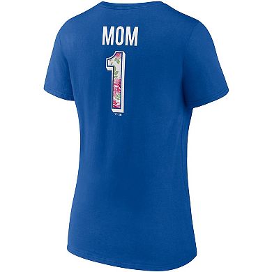 Women's Fanatics Branded Royal Kansas City Royals Team Mother's Day V-Neck T-Shirt
