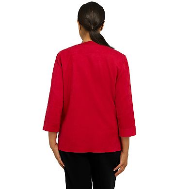Women's Alfred Dunner Empire State Faux-Suede Sleeve Jacket