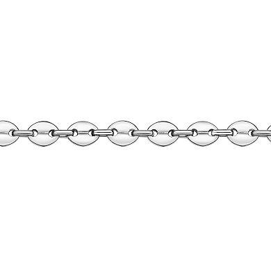 LYNX Men's Stainless Steel Coin Link Chain Necklace