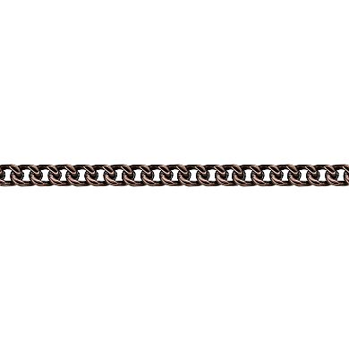 LYNX Men's Brown Ion Plated Stainless Steel 6 mm Foxtail Chain Necklace