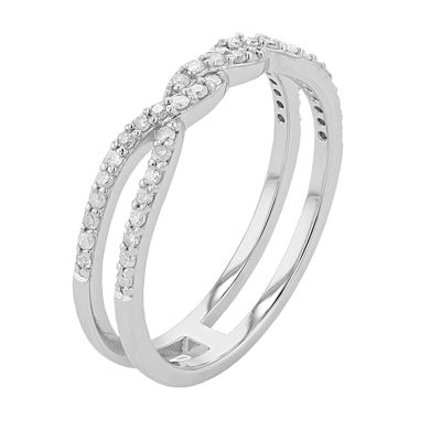 Sterling Silver 1/4 Carat T.W. Diamond Twist Ring