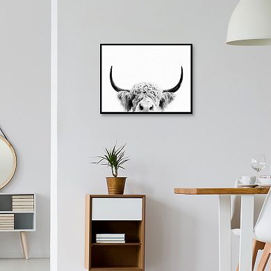 Master Piece Peeking Cow Framed Wall Art