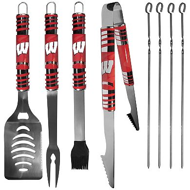 Wisconsin Badgers Tailgater 8-Piece BBQ Grill Set