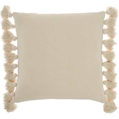 Mina Victory Life Styles Color Block With Tassel Indoor Throw Pillow