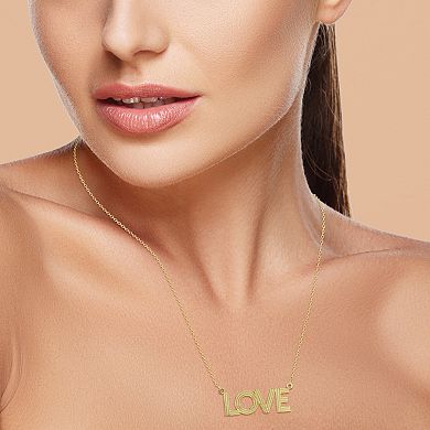 LUMINOR GOLD 14k Gold Vintage "LOVE" Pendant Necklace