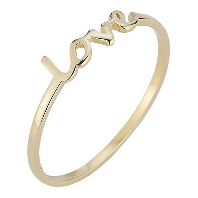 LUMINOR GOLD 14k Gold "Love" Stackable Ring