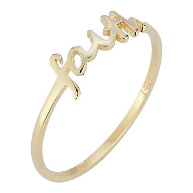 LUMINOR GOLD 14k Gold "Faith" Stackable Ring