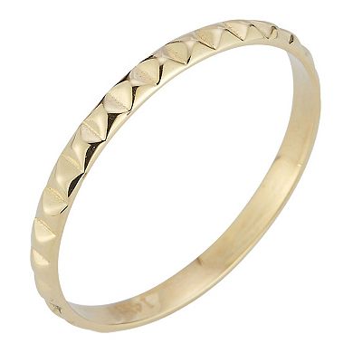 LUMINOR GOLD 14k Gold Pyramid Stackable Ring