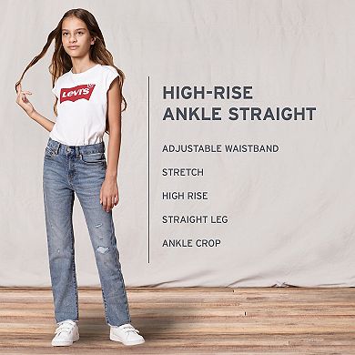 Girls 7-16 Levi's® Ankle Slit High Rise Straight Jeans