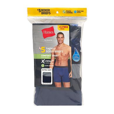 Men's Hanes® 4+1 Bonus pack ComfortBlend Fresh IQ Boxer Briefs